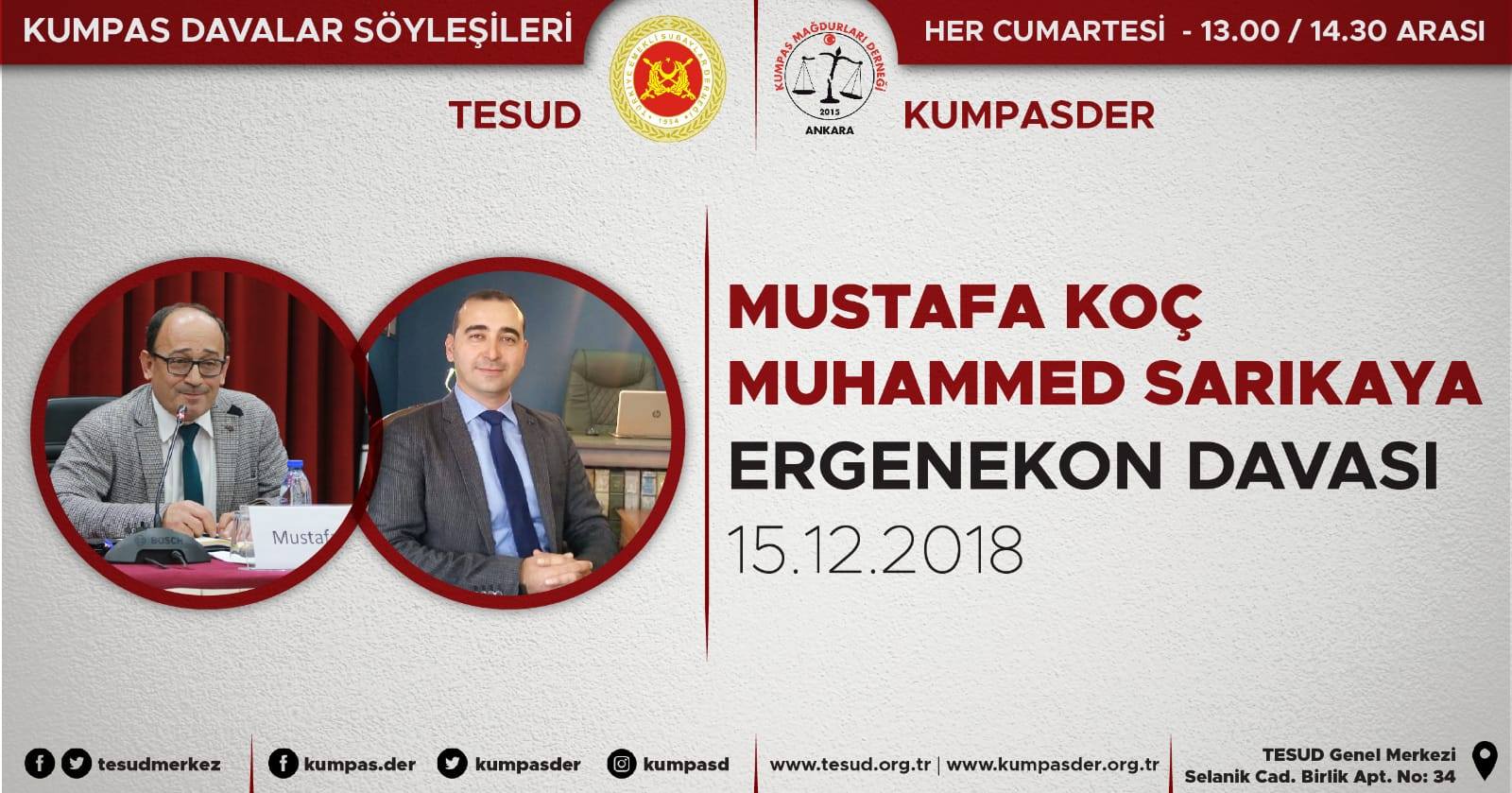 15 Aralık 2018 Cumartesi günü söyleşi yapılacaktır.